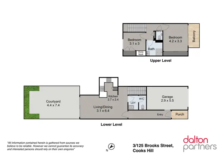 Floorplan of Homely townhouse listing, 3/125 Brooks Street, Bar Beach NSW 2300