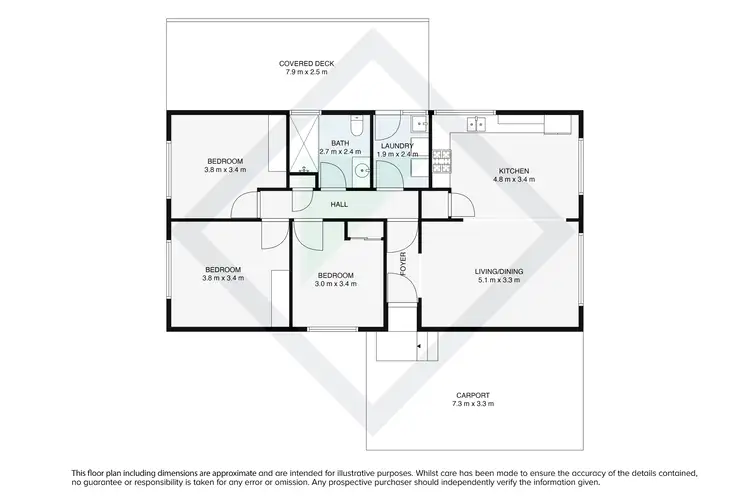 Floorplan of Homely house listing, 24 Schlink Street, Wodonga VIC 3690