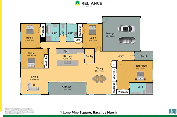 Floorplan of Homely house listing, 1 Lone Pine Square, Bacchus Marsh VIC 3340