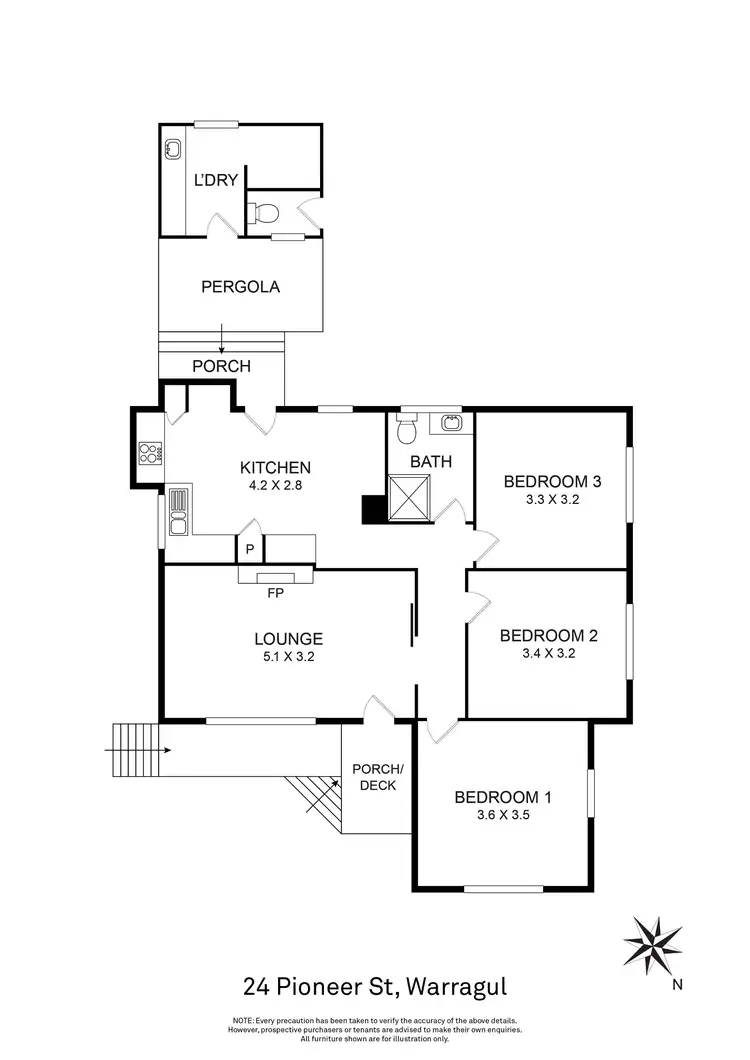 Floorplan of Homely house listing, 24 Pioneer Street, Warragul VIC 3820