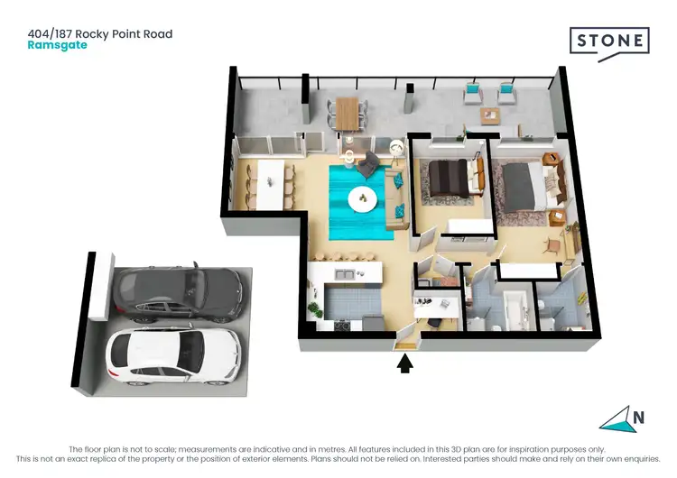 Floorplan of Homely unit listing, 404/187 Rocky Point Road, Ramsgate NSW 2217