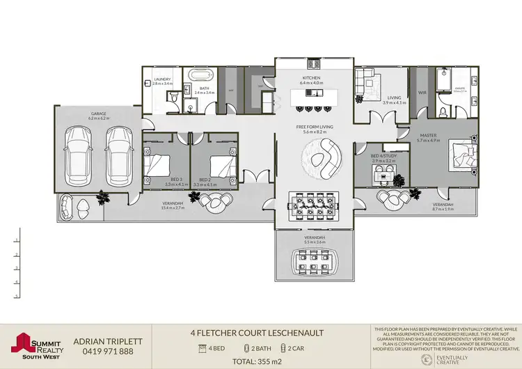 Floorplan of Homely house listing, 4 Fletcher Court, Leschenault WA 6233