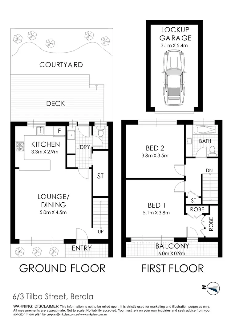 Floorplan of Homely townhouse listing, 6/3 Tilba Street, Berala NSW 2141