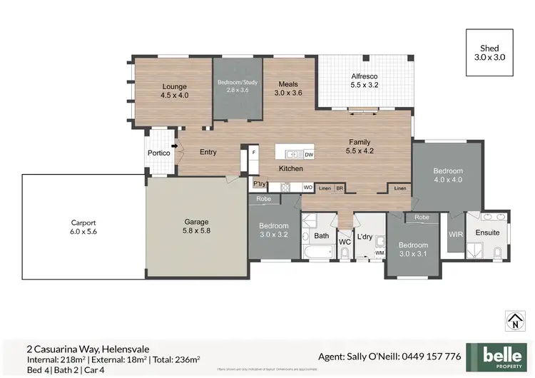 Floorplan of Homely house listing, 2 Casuarina Way, Helensvale QLD 4212