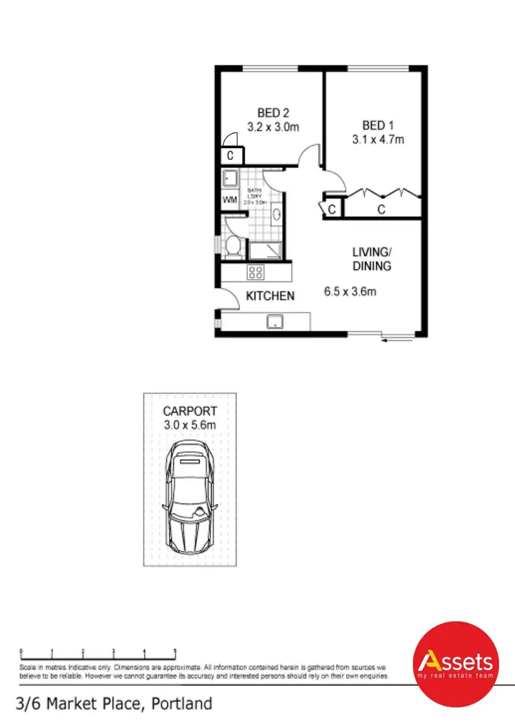 Floorplan of Homely unit listing, 3/6 Market Court, Portland VIC 3305