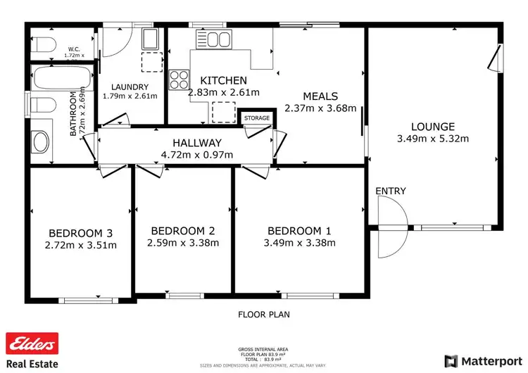 Floorplan of Homely house listing, 12 Clarkson Street, Northam WA 6401