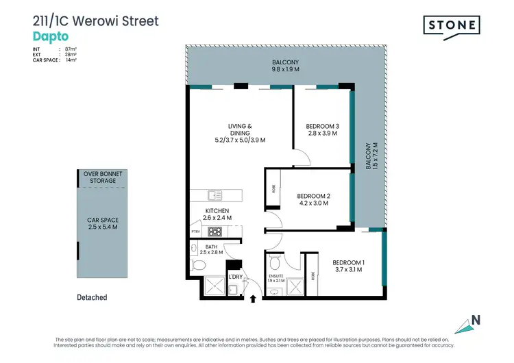 Floorplan of Homely unit listing, 211/1C Werowi Street, Dapto NSW 2530