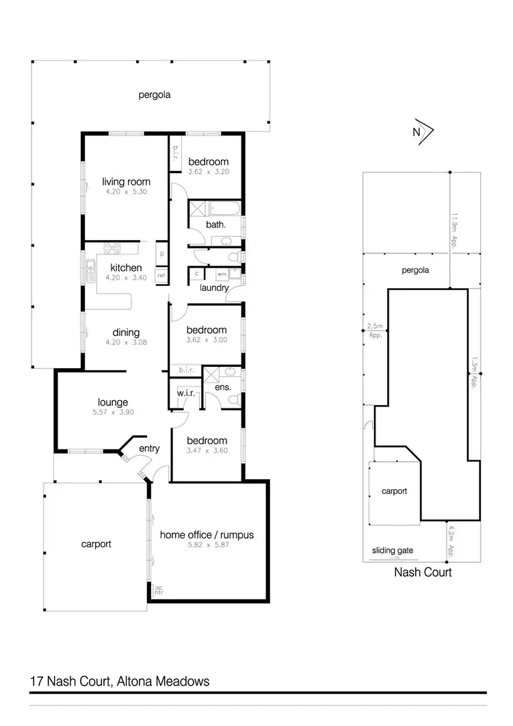 Floorplan of Homely house listing, 17 Nash Court, Altona Meadows VIC 3028