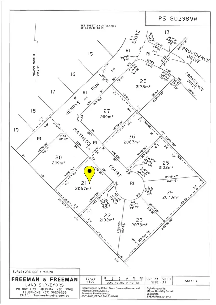 Floorplan of Homely land listing, 7 Matheos Court, Mildura VIC 3500