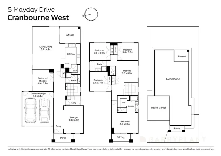 Floorplan of Homely house listing, 5 Mayday Drive, Cranbourne West VIC 3977