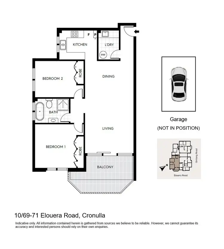 Floorplan of Homely apartment listing, 10/69-71 Elouera Road, Cronulla NSW 2230
