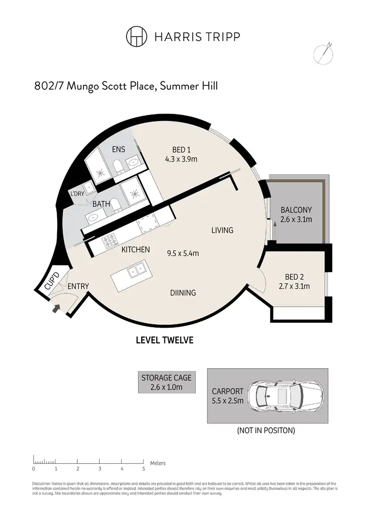 Floorplan of Homely apartment listing, 802/7 Mungo Scott Place, Summer Hill NSW 2130