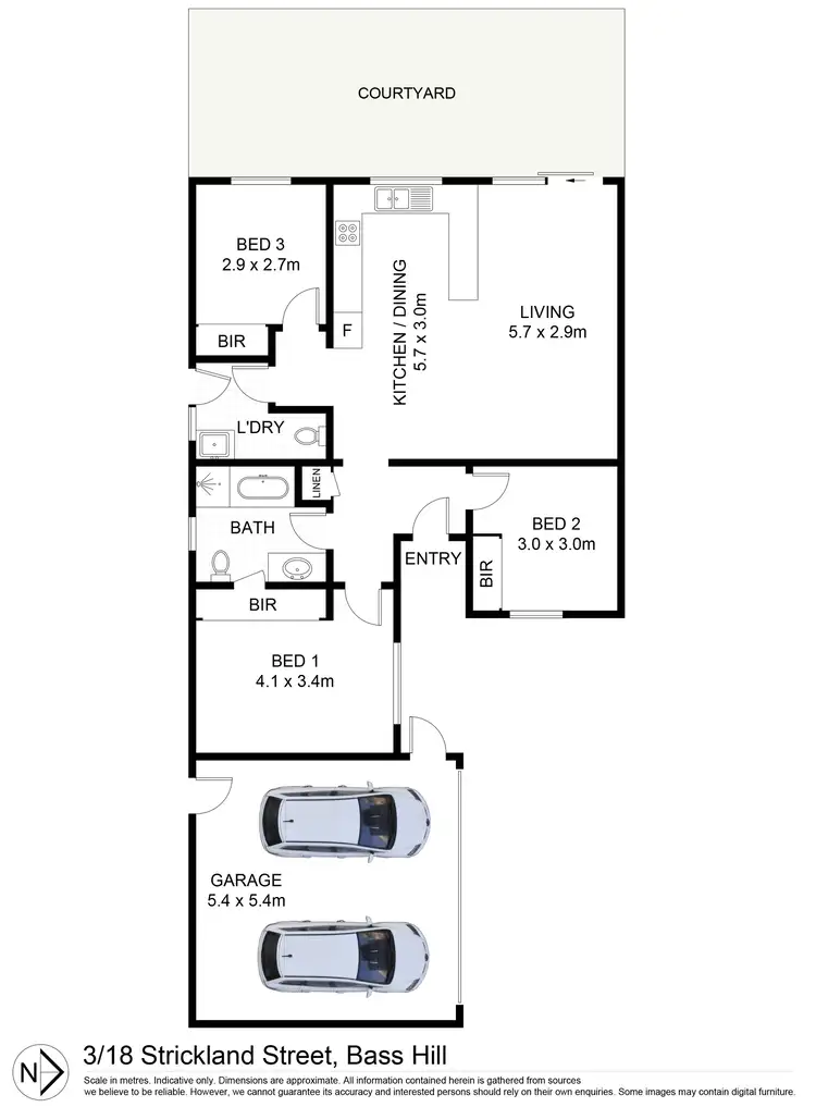 Floorplan of Homely villa listing, 3/18 Strickland Street, Bass Hill NSW 2197