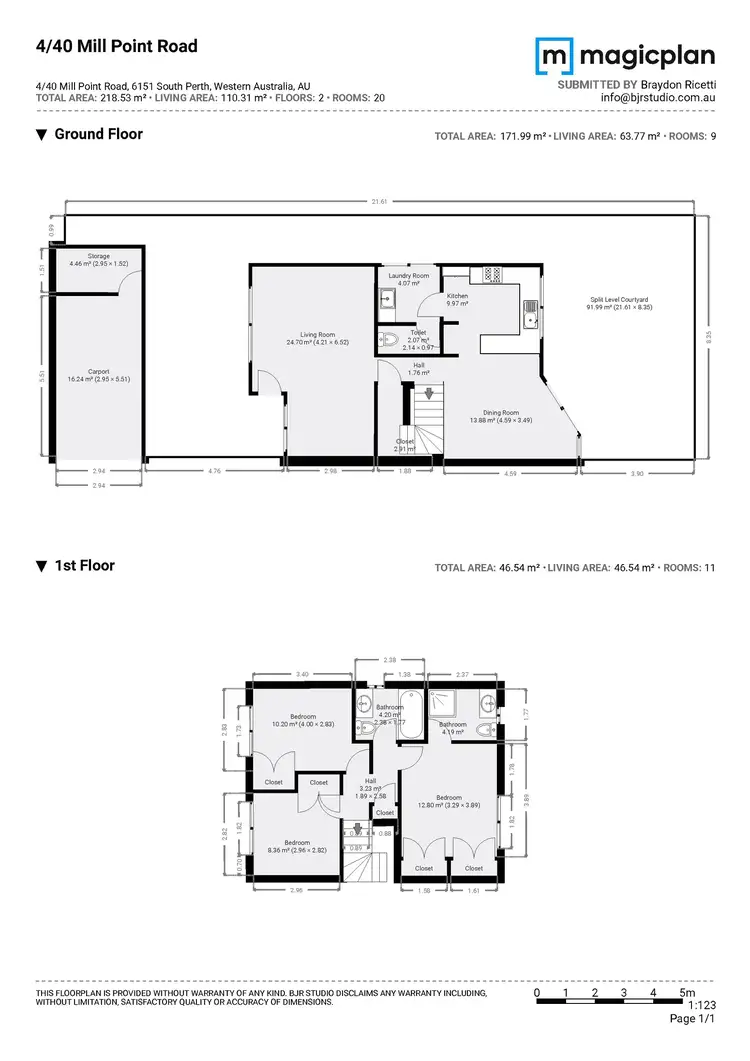 Floorplan of Homely townhouse listing, 4/40 Mill Point Road, South Perth WA 6151