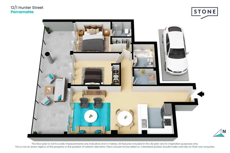 Floorplan of Homely apartment listing, 12/1 Hunter Street, Parramatta NSW 2150