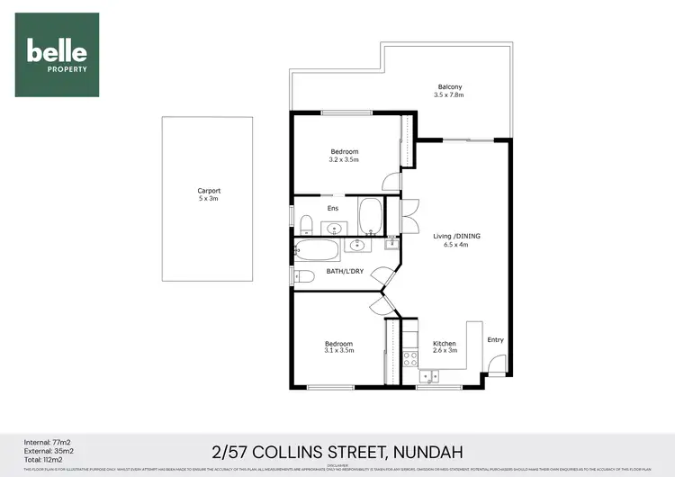 Floorplan of Homely unit listing, 2/57 Collins Street, Nundah QLD 4012