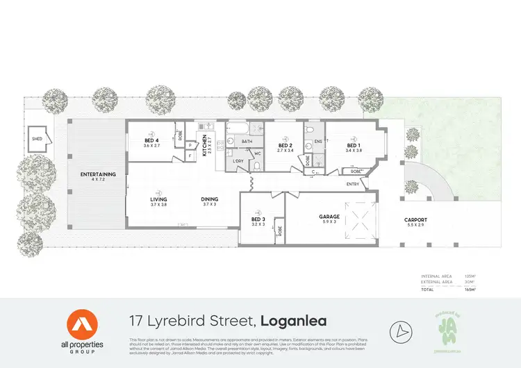 Floorplan of Homely house listing, 17 Lyrebird Street, Loganlea QLD 4131