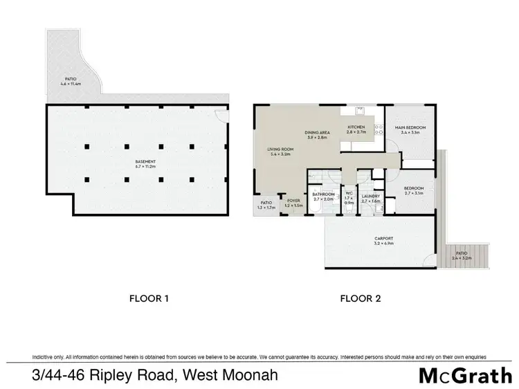 Floorplan of Homely house listing, 3/44-46 Ripley Road, West Moonah TAS 7009