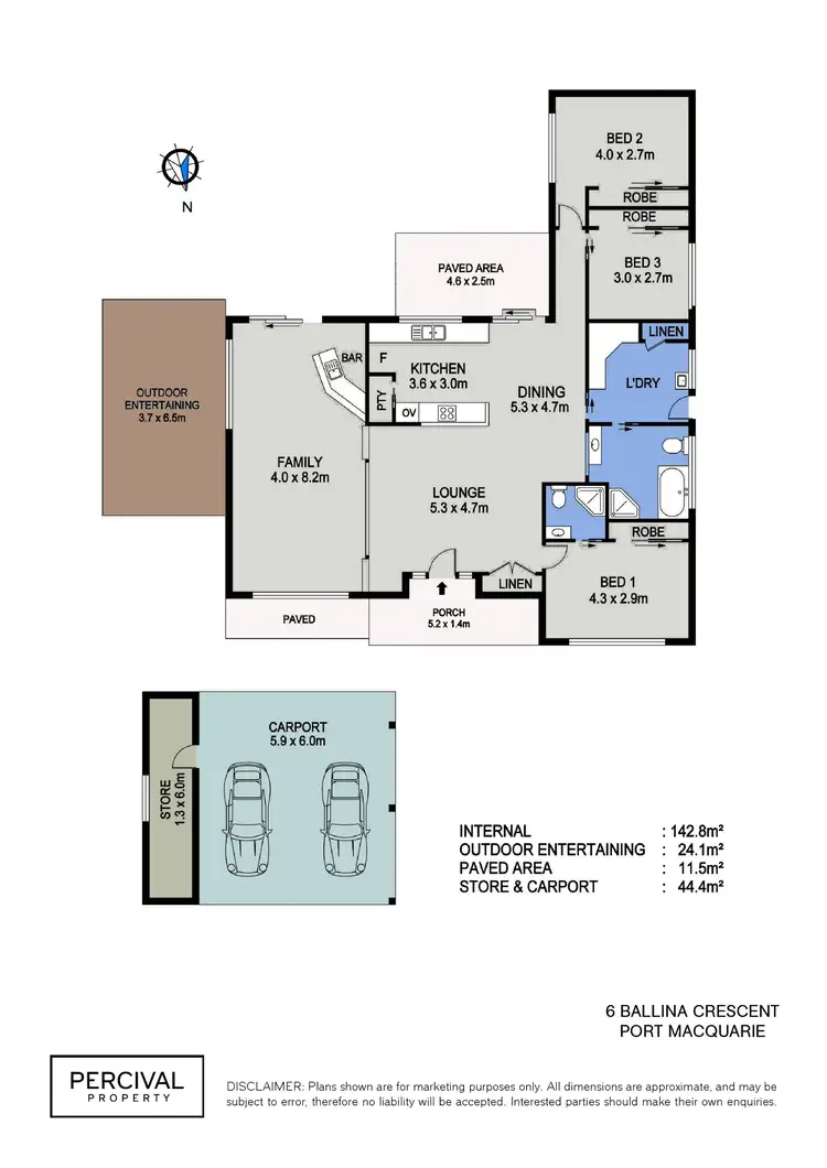 Floorplan of Homely house listing, 6 Ballina Crescent, Port Macquarie NSW 2444