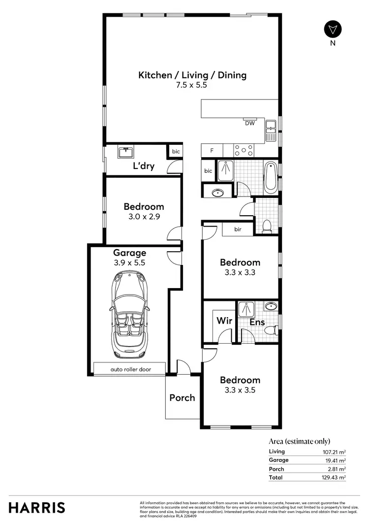 Floorplan of Homely house listing, 6 Central Court, Mansfield Park SA 5012