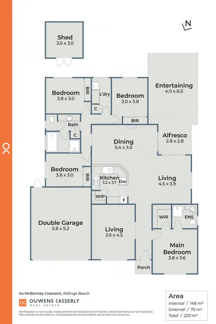 Floorplan of Homely house listing, 4a Mcburney Crescent, Aldinga Beach SA 5173