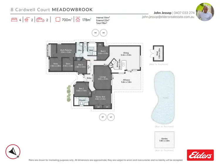 Floorplan of Homely house listing, 8 Cardwell Court, Meadowbrook QLD 4131
