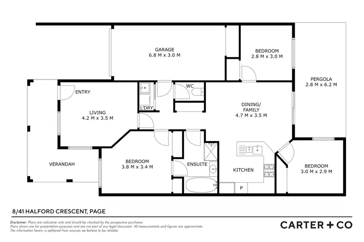Floorplan of Homely townhouse listing, 8/41 Halford Crescent, Page ACT 2614