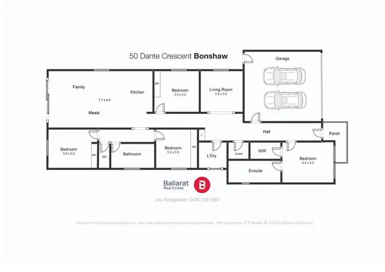 Floorplan of Homely house listing, 50 Dante Crescent, Bonshaw VIC 3352