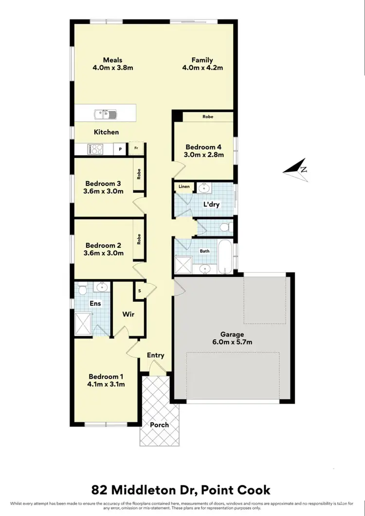 Floorplan of Homely house listing, 82 Middleton Drive, Point Cook VIC 3030