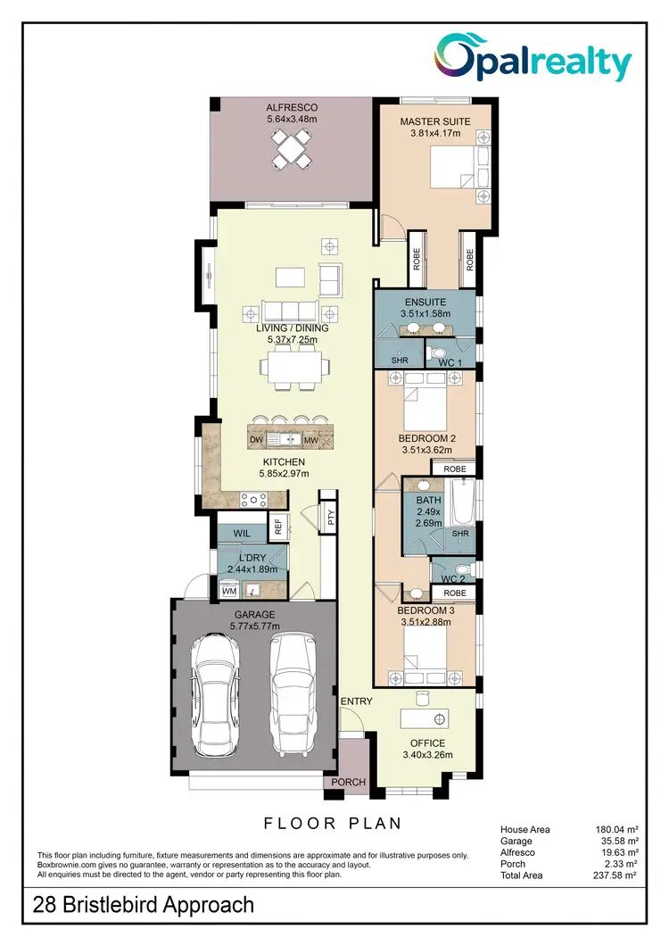 Floorplan of Homely house listing, 28 Bristlebird Approach, Baldivis WA 6171
