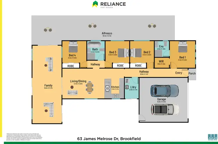 Floorplan of Homely house listing, 63 James Melrose Drive, Brookfield VIC 3338
