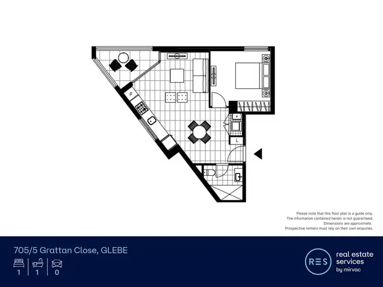 Floorplan of Homely apartment listing, 705/5 Grattan Close, Glebe NSW 2037