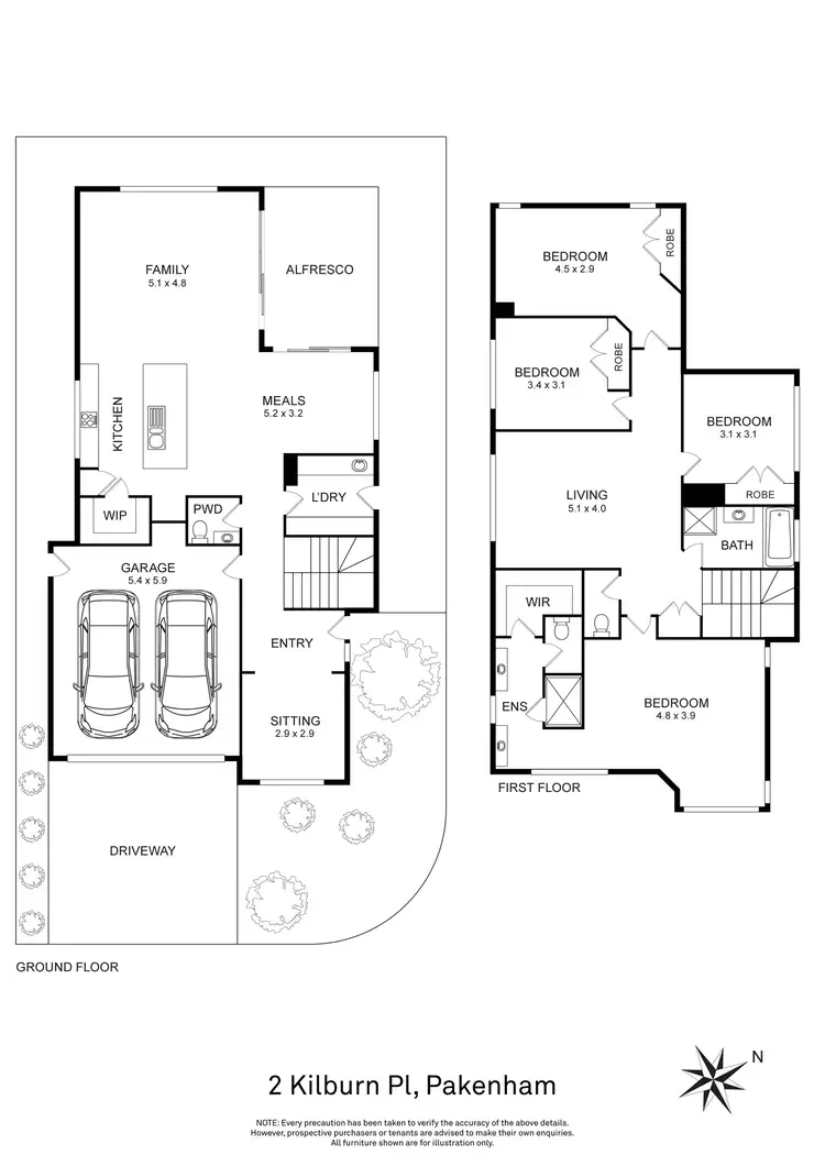 Floorplan of Homely house listing, 2 Kilburn Place, Pakenham VIC 3810