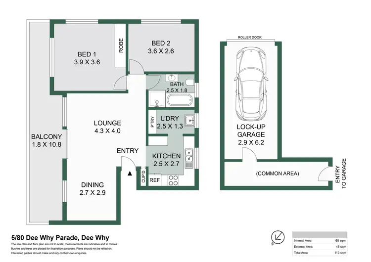 Floorplan of Homely unit listing, 5/80 Dee Why Parade, Dee Why NSW 2099