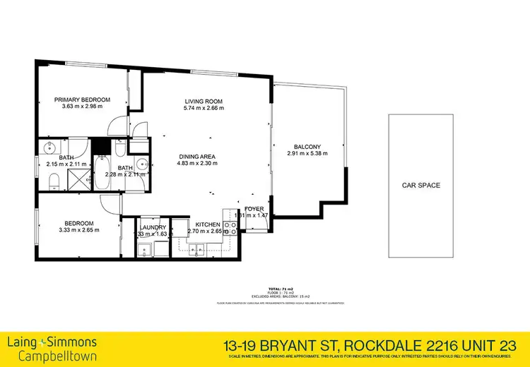 Floorplan of Homely unit listing, 23/13-19 Bryant Street, Rockdale NSW 2216
