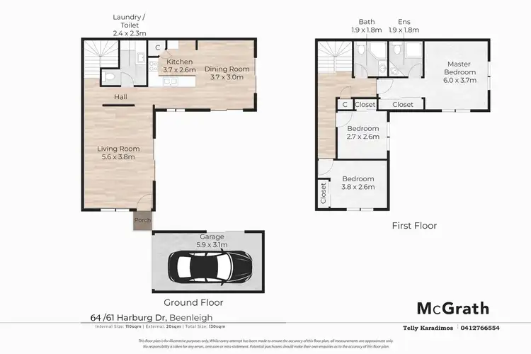 Floorplan of Homely townhouse listing, 64/61 Harburg Drive, Beenleigh QLD 4207