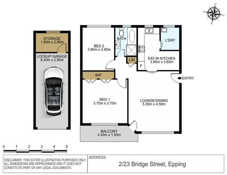 Floorplan of Homely unit listing, 2/23 Bridge Street, Epping NSW 2121