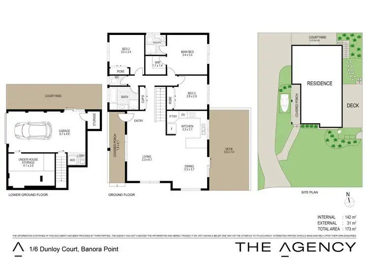 Floorplan of Homely semi-detached listing, 1/6 Dunloy Court, Banora Point NSW 2486