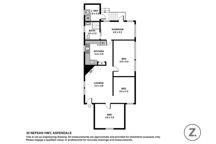 Floorplan of Homely house listing, 205 Nepean Highway, Aspendale VIC 3195