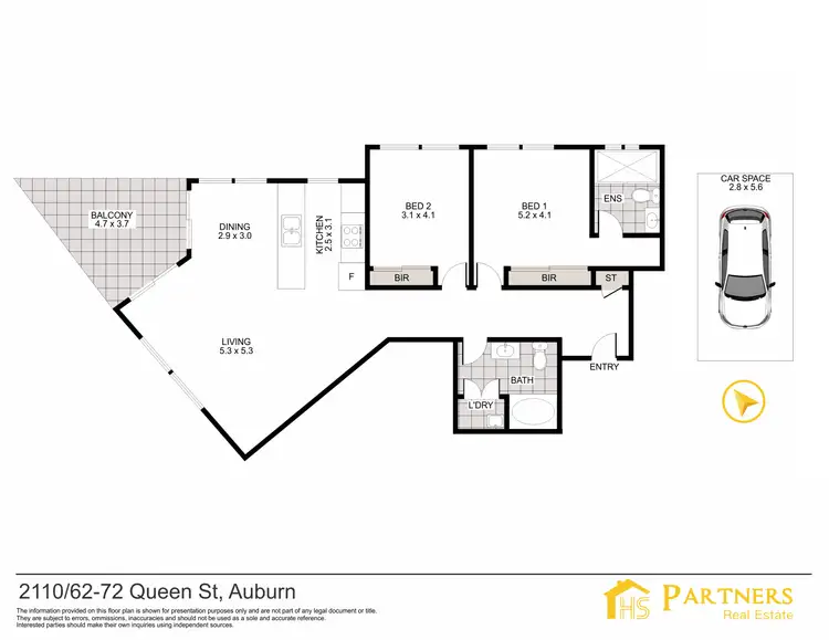 Floorplan of Homely apartment listing, 2110/62-72 Queen Street, Auburn NSW 2144