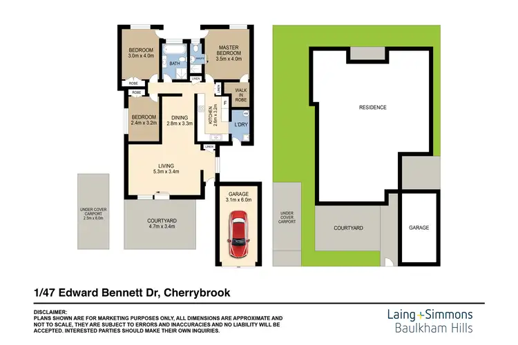 Floorplan of Homely villa listing, 1/47 Edward Bennett Drive, Cherrybrook NSW 2126