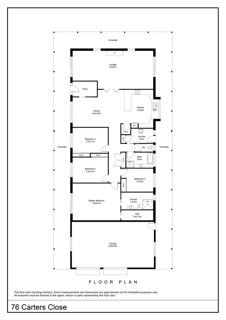 Floorplan of Homely rural property listing, 76 Carters Close, Greenwich Park NSW 2580