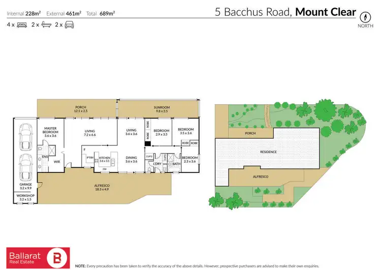 Floorplan of Homely house listing, 5 Bacchus Road, Mount Clear VIC 3350