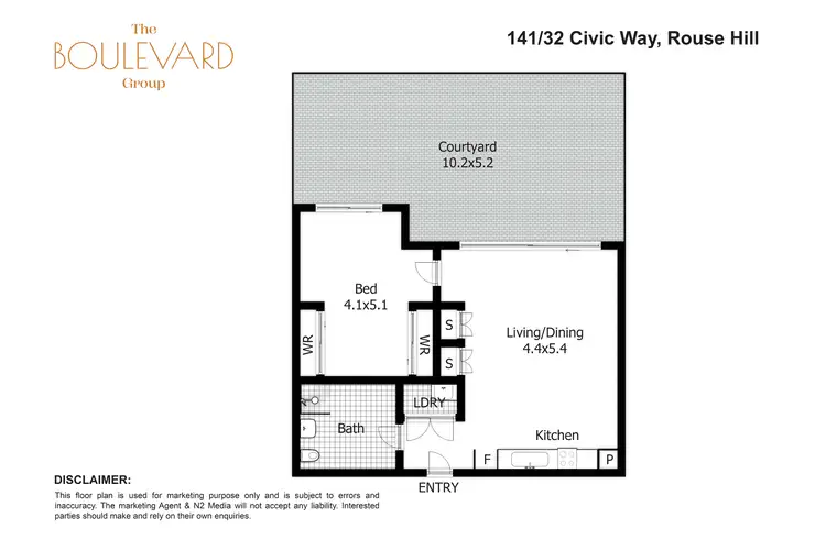 Floorplan of Homely apartment listing, 141/32 Civic Way, Rouse Hill NSW 2155