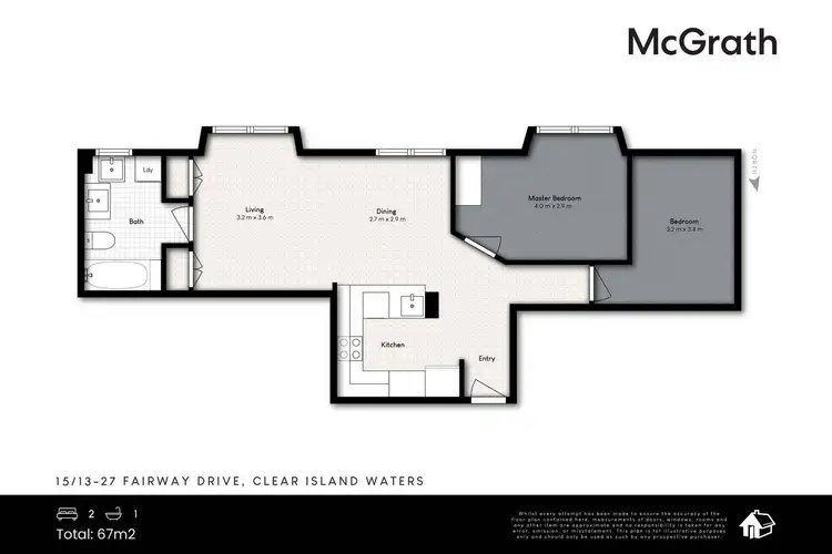 Floorplan of Homely apartment listing, Level 2/15/13-27 Fairway Drive, Clear Island Waters QLD 4226