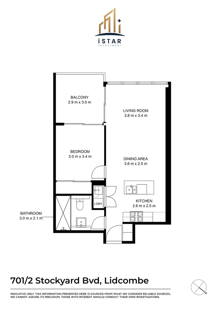 Floorplan of Homely apartment listing, 701/2 Stockyard Boulevard, Lidcombe NSW 2141
