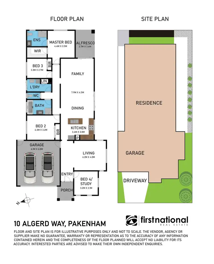 Floorplan of Homely house listing, 10 Algerd Way, Pakenham VIC 3810