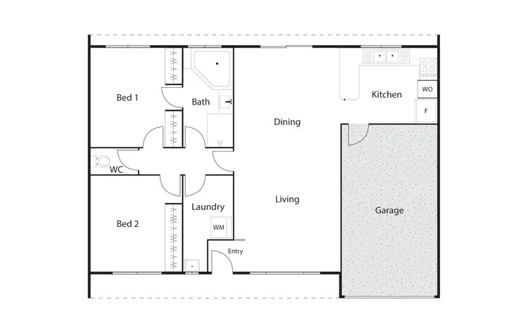 Floorplan of Homely townhouse listing, 1/28 Ringrose Crescent, Isaacs ACT 2607