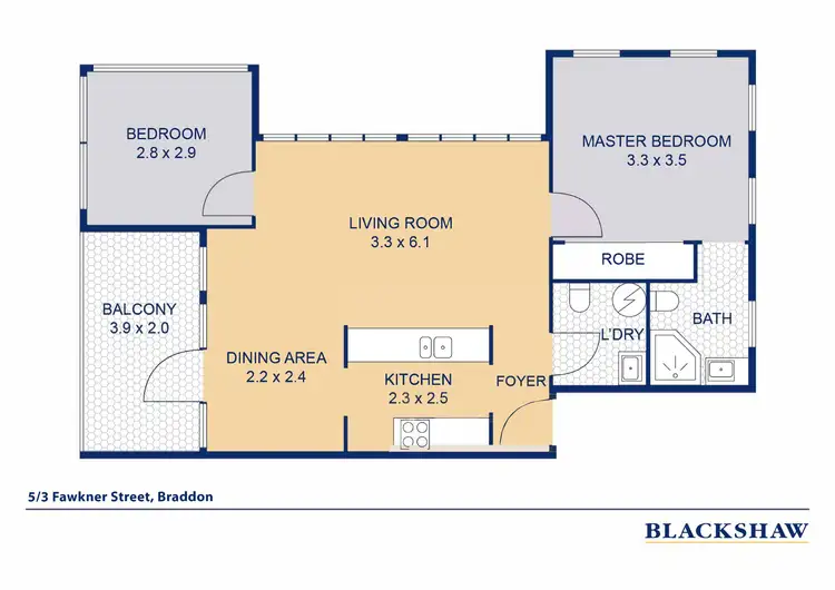 Floorplan of Homely apartment listing, 5/3 Fawkner Street, Braddon ACT 2612