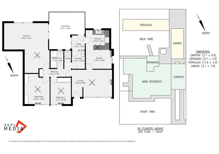 Floorplan of Homely house listing, 65 Flinders Avenue, Whyalla Stuart SA 5608